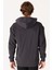 Loose Fit Rahat Kesim  Pamuk Içi Polarlı Koyu Gri Sweatshirt 5