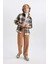 Erkek Çocuk Oversize Fit Kareli Flanel Uzun Kollu Gömlek W5266A623WN 2