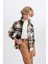 Erkek Çocuk Oversize Fit Kareli Flanel Uzun Kollu Gömlek W5266A623WN 3