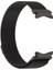 Samsung Galaxy Watch 6 40MM Uyumlu Mıknatıslı Metal Örgü Hasır Desenli Kordon Siyah 1