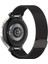 Samsung Galaxy Watch 6 40MM Uyumlu Mıknatıslı Metal Örgü Hasır Desenli Kordon Siyah 5