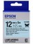 Epson Lk-4sbe Siyah Üzeri Mat Silver 12MM 9metre Etiket 1