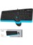 A4 Tech F1010 Q USB Mavi mm Klavye/mouse Set 1