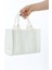 Beyaz Deri Mini Tote Çanta 4