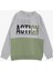 Girls & Boys Erkek Çocuk Sweatshirt Yazı Baskılı 8-12 Yaş, Açık Gri Melanj 5