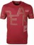 Bordo Bisiklet Yaka Baskılı Slim Fit Dar Kesim Tshirt 1227 1