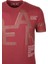 Bordo Bisiklet Yaka Baskılı Slim Fit Dar Kesim Tshirt 1227 2