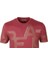 Bordo Bisiklet Yaka Baskılı Slim Fit Dar Kesim Tshirt 1227 4