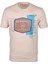 Bej Bisiklet Yaka Slim Fit Dar Kesim Baskılı T-Shirt 1216 1