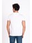 Erkek Beyaz Bisiklet Yaka Düz Tshirt Slim Fit Dar Kesim % 100 Pamuk Compact Penye 1050 2