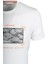 Erkek Beyaz Slim Fit Bisiklet Yaka Baskılı %100 Pamuk T-Shirt Jeans 1104 2