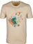 Bej Bisiklet Yaka Baskılı Slim Fit T-Shirt Ncs 1194 1
