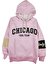 Kız Çocuk 3 Iplik Kapüşonlu Sweatshirt Chicago 1