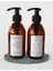 Amber Cam Pompalı Şampuanlık Duş Jeli Şişesi 250ML 2li Set 1