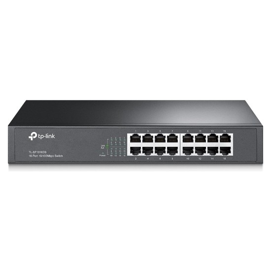 TP-LINK TL-SF1016DS 16-Port Rack Switch Resim-1