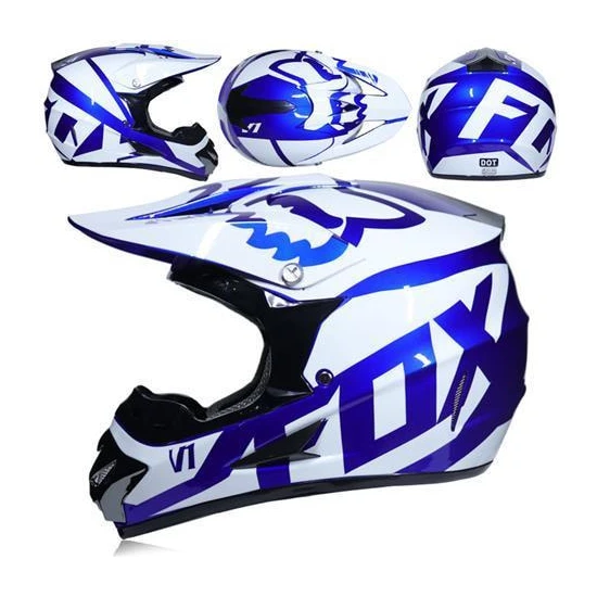 Mdsj 21 V1 Fox Offroad Yarış Tam Kask Motosiklet Çarpışma Kaskı (Yurt Dışından)