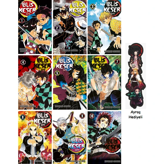 İblis Keser 1-2-3-4-5-7-8-9-10. Ciltler Manga Seti - Koyoharu Gotouge