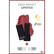 Note Deep Impact Lipstick Kremsi Dokulu Yarı Parlak Ruj 04 Terracotta - Kırmızı