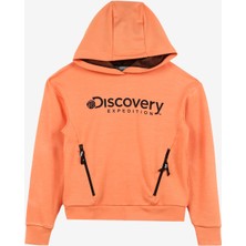 Discovery Expedition Somon Kız Çocuk Kapüşonlu Baskılı Sweatshirt D3WG-SWT15