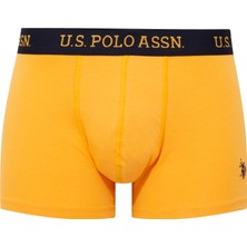 U.S. Polo Assn. Erkek Sarı - Baskılı- Lacivert 3'lü Boxer