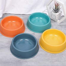 Hanyang Sarı S Yüksek Kaliteli Düz Renk Evcil Hayvan Mama Kabı Şeker Renkli Hafif Plastik Tek Kase Küçük Köpek Kedi Hayvan Mama Kabı Pet Besleme Su Araçları (Yurt Dışından)