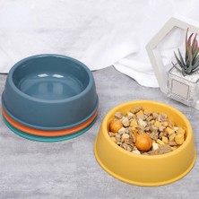 Hanyang Sarı S Yüksek Kaliteli Düz Renk Evcil Hayvan Mama Kabı Şeker Renkli Hafif Plastik Tek Kase Küçük Köpek Kedi Hayvan Mama Kabı Pet Besleme Su Araçları (Yurt Dışından)
