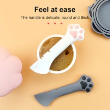 Hanyang Gri Kaşık Pet Kaşık Çok Fonksiyonlu Konserve Açacağı Islak Gıda Karıştırma Kaşığı Silikon Kedi Konservesi Sızdırmazlık Kapağı Gıda Depolama Köpek Aksesuarı (Yurt Dışından)