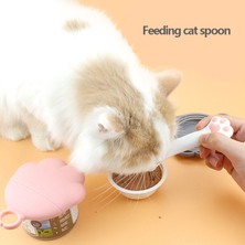 Hanyang Gri Kaşık Pet Kaşık Çok Fonksiyonlu Konserve Açacağı Islak Gıda Karıştırma Kaşığı Silikon Kedi Konservesi Sızdırmazlık Kapağı Gıda Depolama Köpek Aksesuarı (Yurt Dışından)