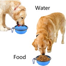 Hanyang Pembe 1000 ml (17.5X13X7 Cm) 350/1000 ml Köpek Kaseleri Katlanır Silikon Köpek Maması Kabı Seyahat Yürüyüş Için Taşınabilir Kedi Su Besleyici Pet Malzemeleri (Yurt Dışından)