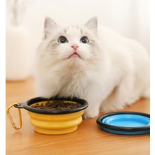 Hanyang Yeşil 350ML Klipssiz 350ML 1000ML Karabinalı Silikon Köpek Kasesi Katlanabilir Gıda Kabı Açık Seyahat Evcil Hayvan Besleme Kasesi Evcil Hayvan Malzemeleri (Yurt Dışından)