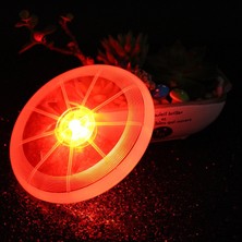 Hanyang Yeşil 13X13 cm Evcil Hayvan Malzemeleri Köpek Oyuncak LED Işıklı Uçan Disk Çevre Koruma Malzemesi Köpek Eğitim Malzemeleri Köpek Çiğneme Oyuncakları (Yurt Dışından)