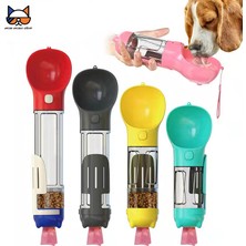 Hanyang Pembe 500 ml Temel Taşınabilir Pet Su Şişesi Sızdırmaz Geri Dönüşümlü Köpek Kantin Gıda Depolama Dağıtıcı Kaka Torbası Kürek 300/500 ml Açık Su Kasesi (Yurt Dışından)