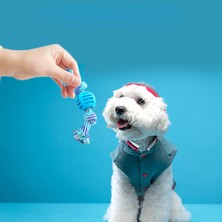 Hanyang Kırmızı Pet Köpek Oyuncak Pamuk Halat Çift Düğüm Interaktif Oyuncak Isırmaya Dayanıklı Diş Temizleme Köpek Oyuncakları Küçük Büyük Köpekler Için Köpek Aksesuarları (Yurt Dışından)