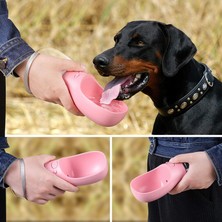 Hanyang Pembe 550 ml Pet Köpek Su Şişesi Taşınabilir Içme Besleyici Köpekler Için Kedi Açık Seyahat Su Besleme Köpek Su Sebili Pet Malzemeleri (Yurt Dışından)