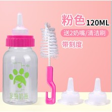 Hanyang Pembe 120 ml Pet Hemşire Besleme Silikon Şişe Yedek Memeler Süt Su Besleme Yavru Yavru Accesorios Para Perros Kedi Kase (Yurt Dışından)