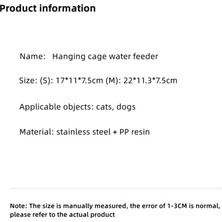 Hanyang Beyaz 700 ml Pet Asılı Kafes Su Pet Tiryakisi Şişe Dağıtıcı Çeşme Kafası Tiryakisi Topu Yavru Köpek Kedi Pet Otomatik Su Içme (Yurt Dışından)