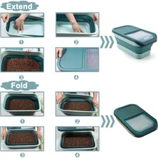Hanyang Sarı Katlanabilir Köpek Maması Saklama Kabı 10-13 Lb Büyük Pet Kedi Maması Kapları Kapaklı Çöp Kutusu Katlanabilir Mutfak Tahıl Pirinç Depolama (Yurt Dışından)