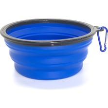 Hanyang Mavi 1000 ml 350 1000 ml Büyük Katlanabilir Köpek Kase Seyahat Aksesuarları Yavru Yemek Kabı Kase Kedi Konteyner Besleyici Su Şişesi Meyve Kasesi (Yurt Dışından)