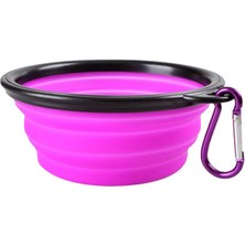 Hanyang Mor 350 ml Katlanabilir Silikon Hayvan Mama Kabı Taşınabilir Köpek Maması Kabı Açık Kamp Için Katlanabilir Besleyici Köpek Aksesuarları 350 ML/1000 ml (Yurt Dışından)