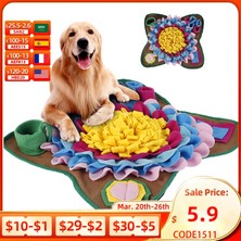 Hanyang 60X60 cm Pet Köpek Snuffle Mat Burun Kokusu Eğitim Koklama Pedi Köpek Bulmaca Oyuncak Yavaş Besleme Kase Gıda Dağıtıcı Halı Yıkanabilir Köpek Oyuncakları (Yurt Dışından)