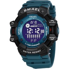 Hanyang Koyu Yeşil Mavi Smael Izle Erkekler Su Geçirmez 5ATM Alarm Kronograf Kronometre Spor Saat 8050 (Yurt Dışından)