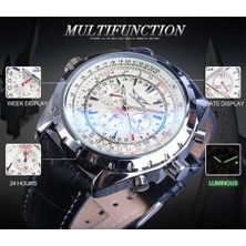 Hanyang GMT1144-2SMALL Jaragar 2020 Mavi Cam Aviator Serisi Askeri Gerçek Erkek Spor Otomatik Kol Saati Üst Marka Lüks Mekanik Erkek Saat Saat (Yurt Dışından)