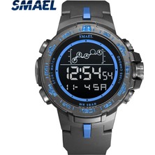 Hanyang Beyaz Smael Dijital Saatler Spor 50 M Su Geçirmez Saatler Büyük Kadranlı LED Işıklı Saat Kronometre Montre Homme 1421 Izle Erkekler Için (Yurt Dışından)