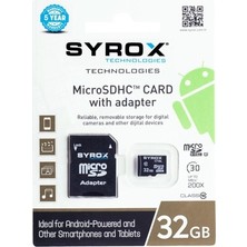 Qoovi Syrox Professional 32GB Microsdxc Hafıza Kartı ve Adaptör