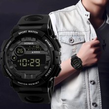Hanyang Kırmızı Erkekler LED Dijital Kol Saatleri Açık Spor Askeri Erkek Saatler Reloj De Hombre 1.3 M Su Geçirmez Silikon Bant Izle (Yurt Dışından)