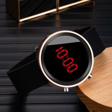 Hanyang Pembe LED Saatler Dijital Erkek Kadın Altın Yuvarlak Kadran Tarih Kronometre Silikon Elektronik Spor Kol Saati Erkek Saat Relogio Masculino (Yurt Dışından)