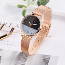 Hanyang Az1 Kadın Izle Lüks Marka Moda Rahat Yaratıcı Kuvars Bilezik Saatler Paslanmaz Çelik Net Kemer Elbise Saat Hediye Reloj Mujer (Yurt Dışından)
