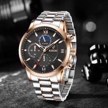 Hanyang Rold Altın Beyaz S Yeni Lıge Marka Saatler Erkekler Için Paslanmaz Çelik Lüks Moda Kuvars Saatı Erkek Spor Saat Chronograph Relogio Masculino (Yurt Dışından)