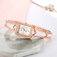 Hanyang Stil 1 Reloj Mujer Kadınlar Lüks Taklidi Bilezik Izle Bayanlar Moda Rahat Dikdörtgen Kuvars Kol Saati Relogio Feminino Montre Sıcak (Yurt Dışından)