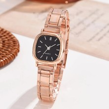 Hanyang Gül Altın Siyah 1 Moda Yeni Kadın Saatler Altın Gümüş Bayanlar Bilezik Izle Kadın Kuvars Kol Saati Feminino Reloj Mujer (Yurt Dışından)
